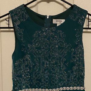 Formal girls emerald dress